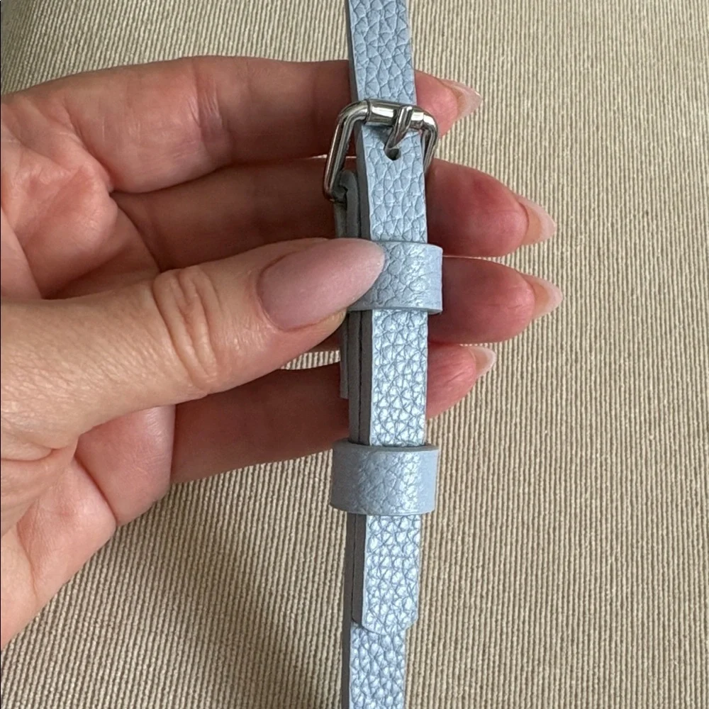 Light Blue bandolier strap with Silver Buckle